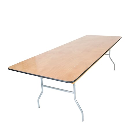 Atlas Commercial Products Titan Series Wood Folding Table, 8Ft. x 40 Queen Banquet, Vinyl Edge WFT5-4096